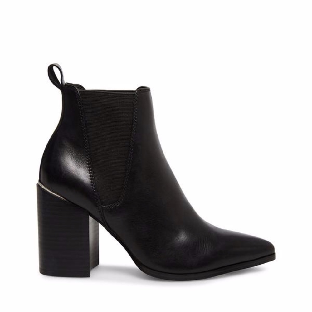 Steve Madden 6.5 - KNOXI Black Leather Booties